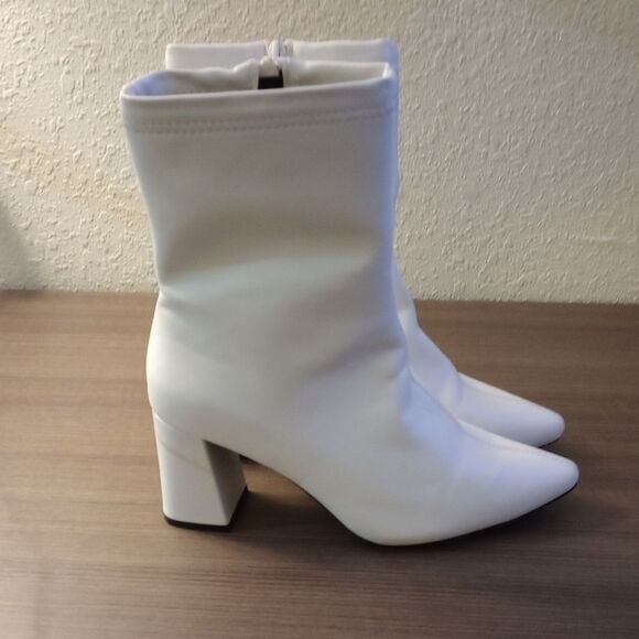 🆕👢White Ankle Boots Booties - Picture 6 of 8